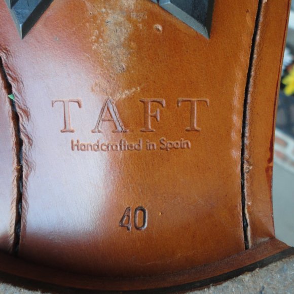 TAFT The Jack Boot Black Leather & Suede Lace Up Ankle Boots Size 40 (US 7) - Picture 4 of 8